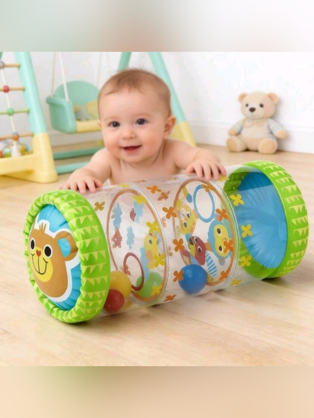 Baby Crawling Toys Early develovment Activity Rattle Drum And Rolling With Balls